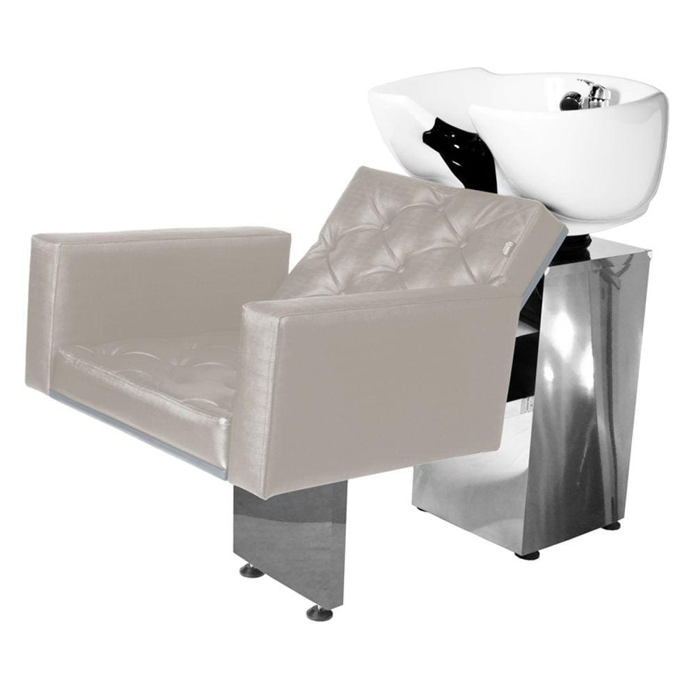 Lavatório Salão de Beleza Evidence Luxo Base Inox BrancoF