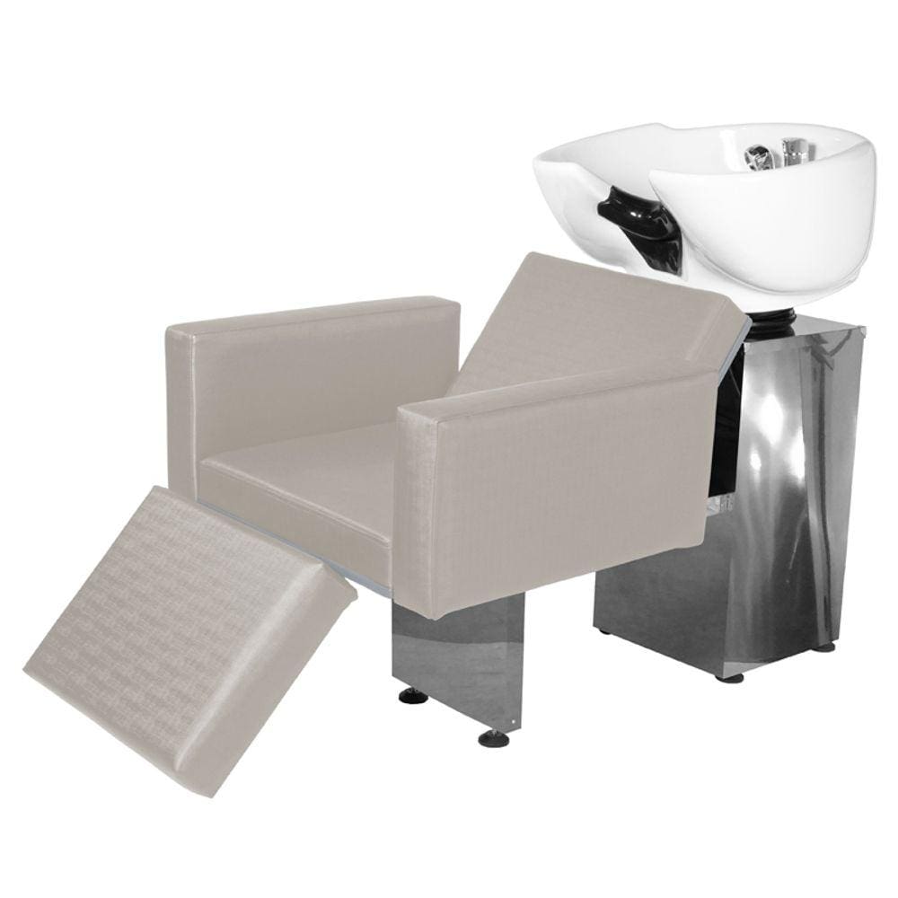 Lavatório Salão de Beleza Evidence Lisa Ap Base Inox BrancoF