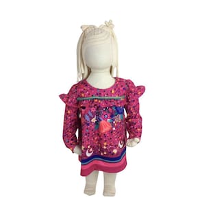 Vestido Body Infantil Mon Sucre Pink Estampado tam GG