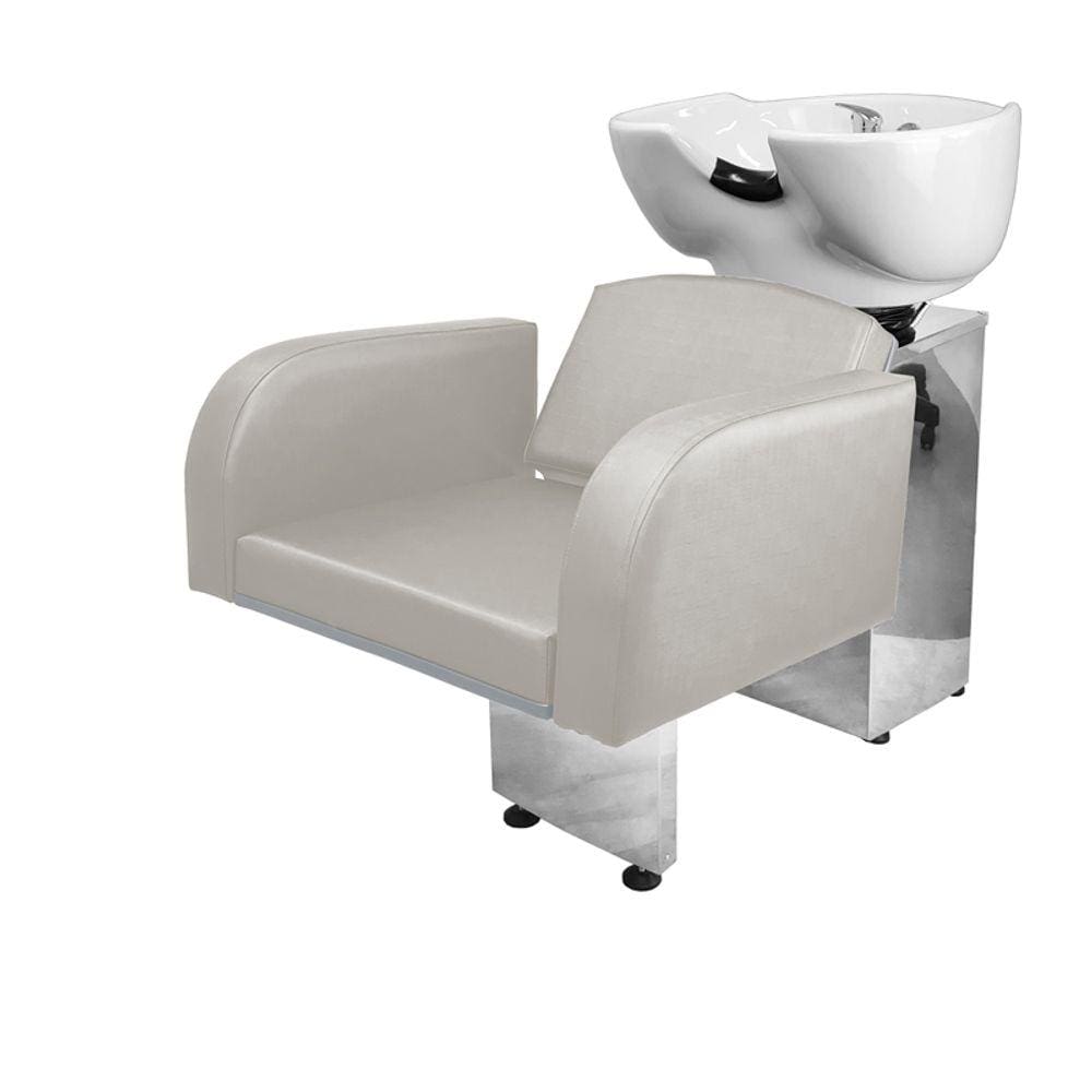 Lavatório Salão de Beleza Destak Base Inox BrancoF