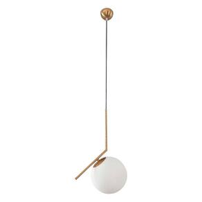 Pendente Moderno Dourado Salvador 25Cm Cúpula Redonda