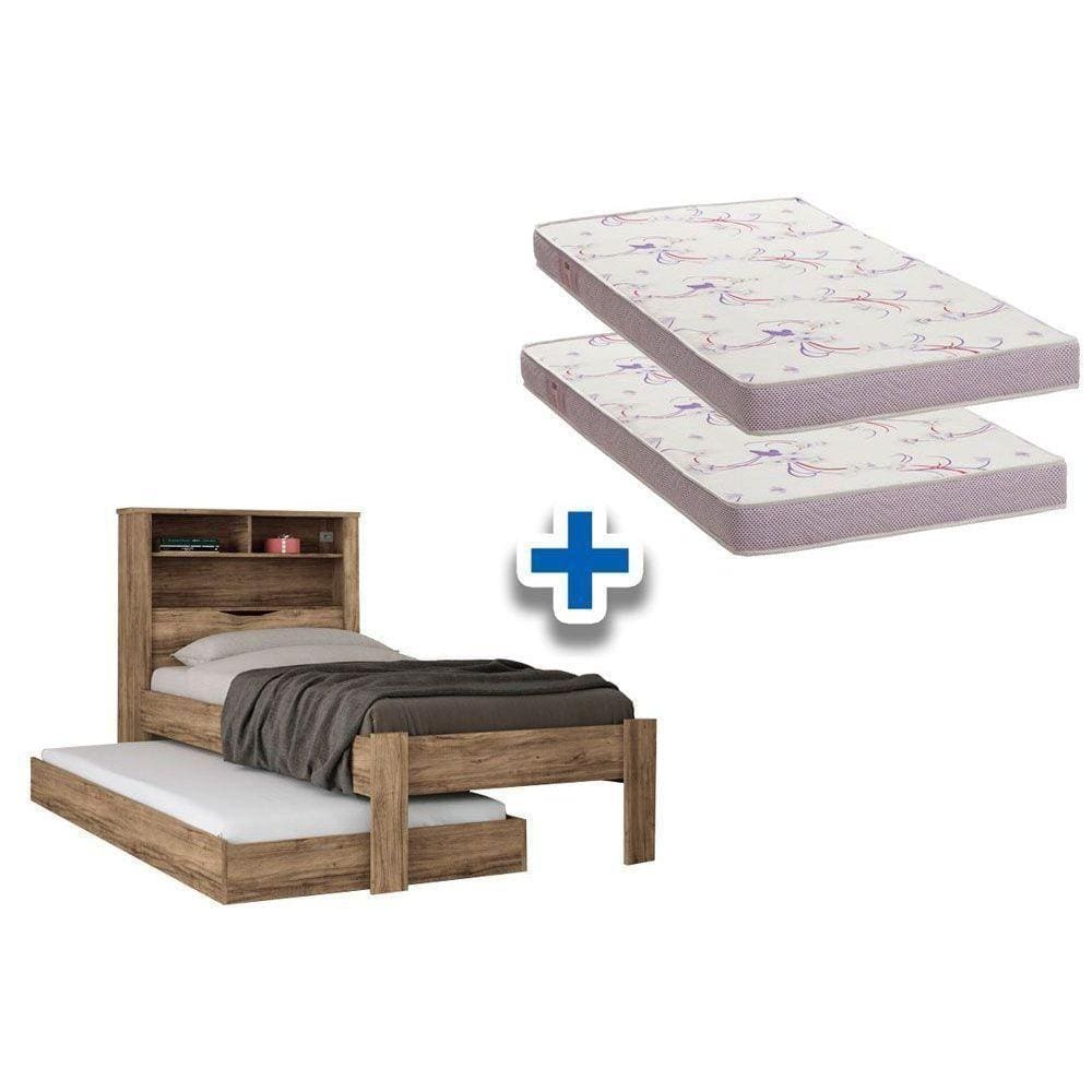 Colchão Solteiro Physical Ortobom (2Un) + Bicama Invicta Atacama