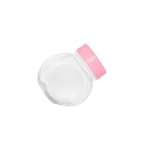 Mini Baleiro De Plástico Tampa Rosa Com 20 Unidades