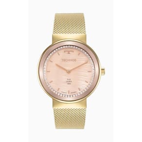 Relógio Technos Feminino Gl22Ah/1J Slim Safira Dourado