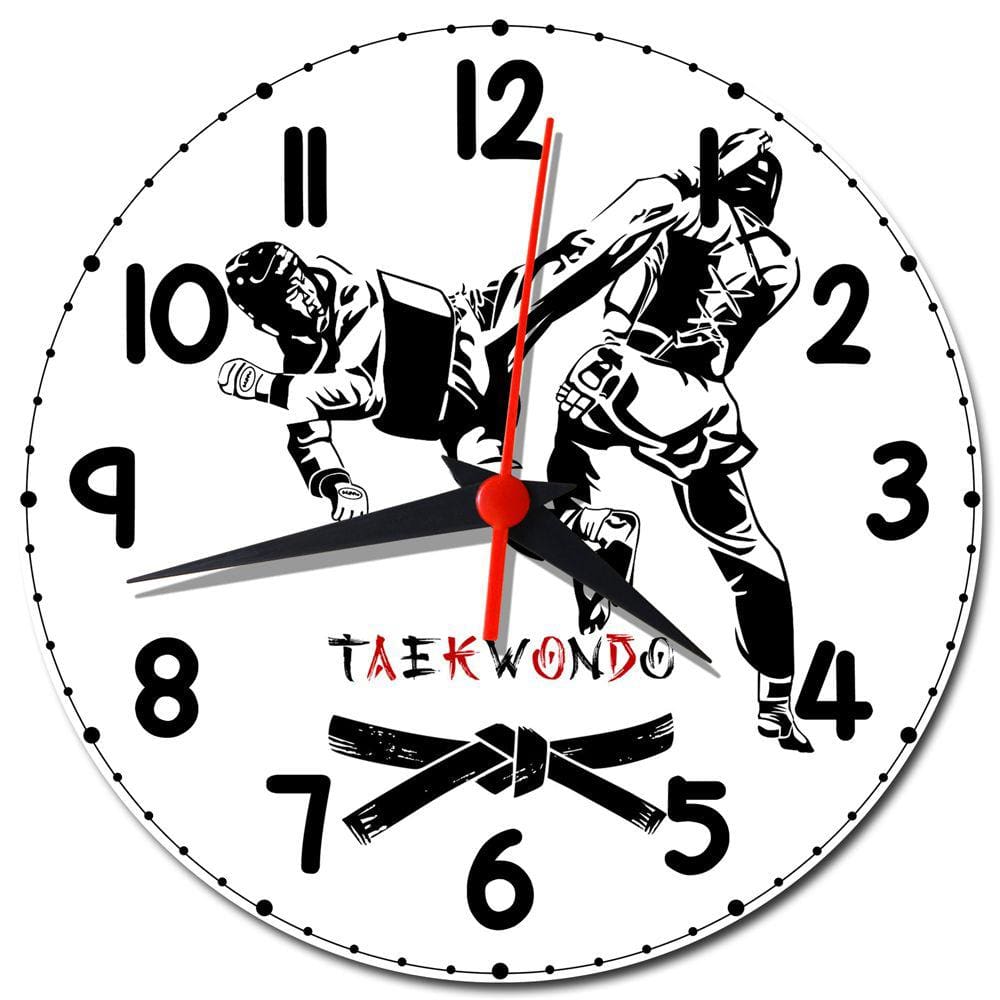 Relógio de Parede Taekwondo Decoração - Relógio Taekwondo