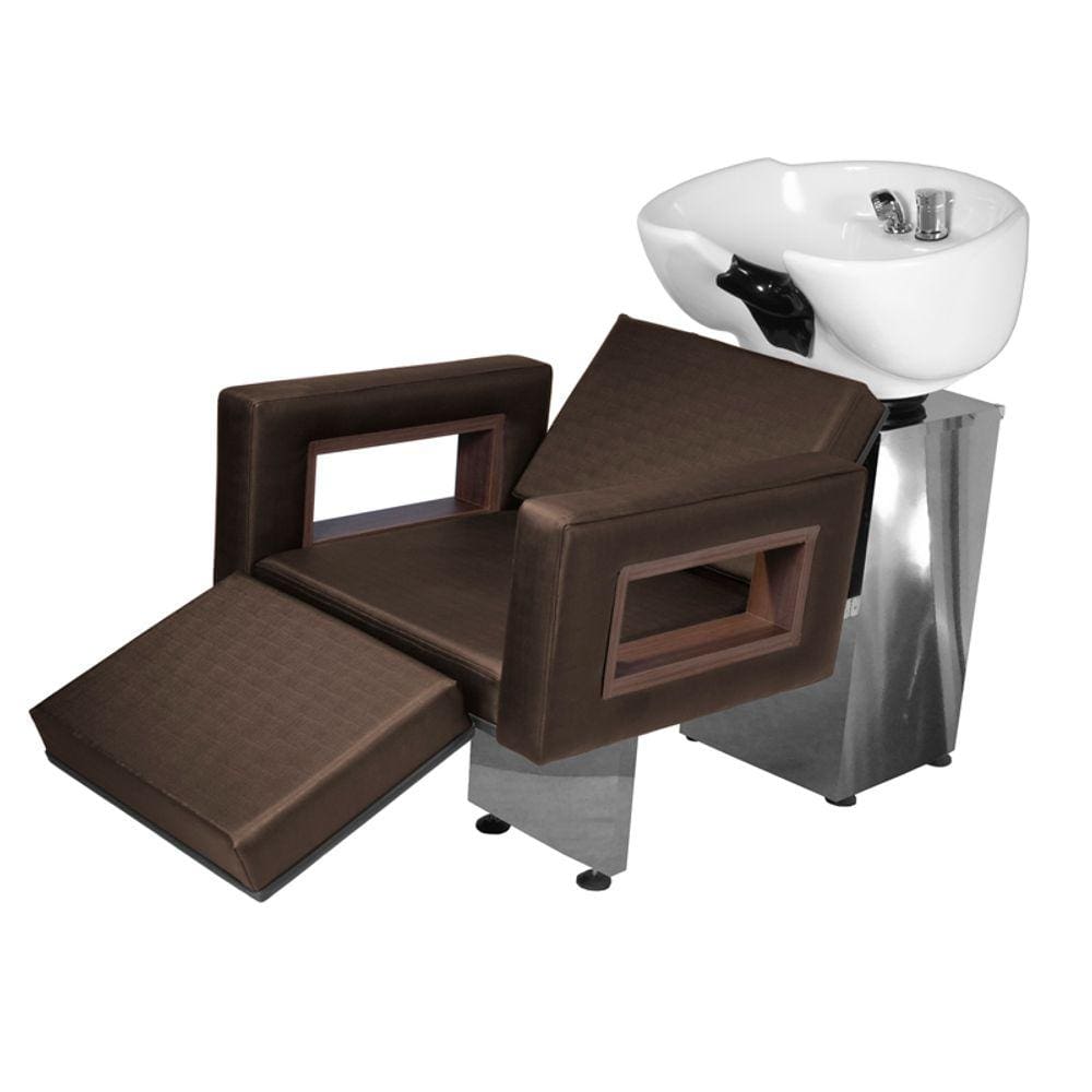 Lavatório Salão de Beleza Lisboa Ap Base Inox Marrom