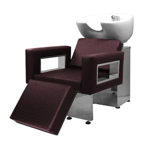 Lavatório Salão de Beleza Moderna Ap Base Inox Vinho