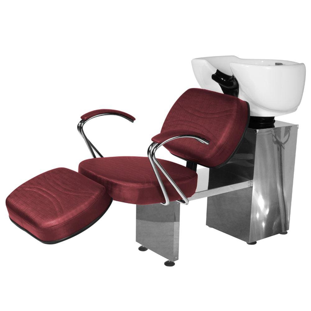 Lavatório Salão de Beleza Topázio Ap Base Inox Bordô