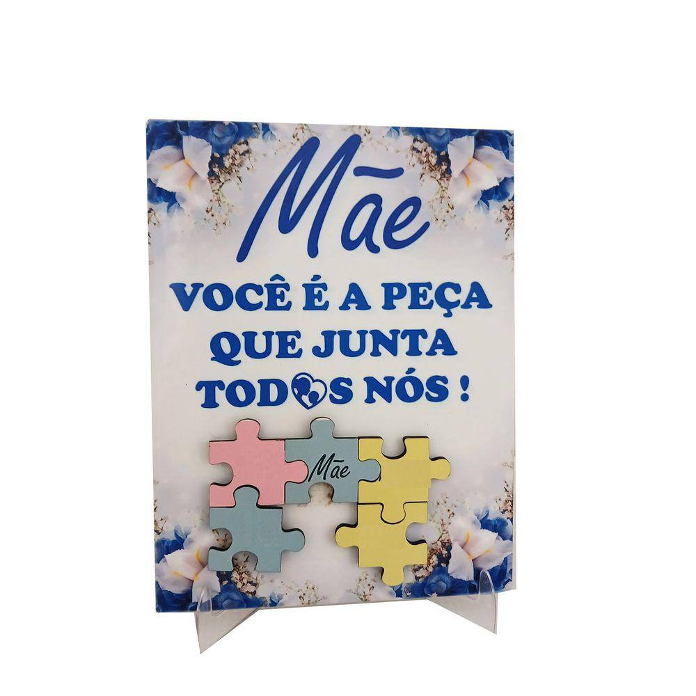 Exclusivo Porta Retrato Dia das Mães - Mãe você é a peça - Escreva você mesmo nas peças