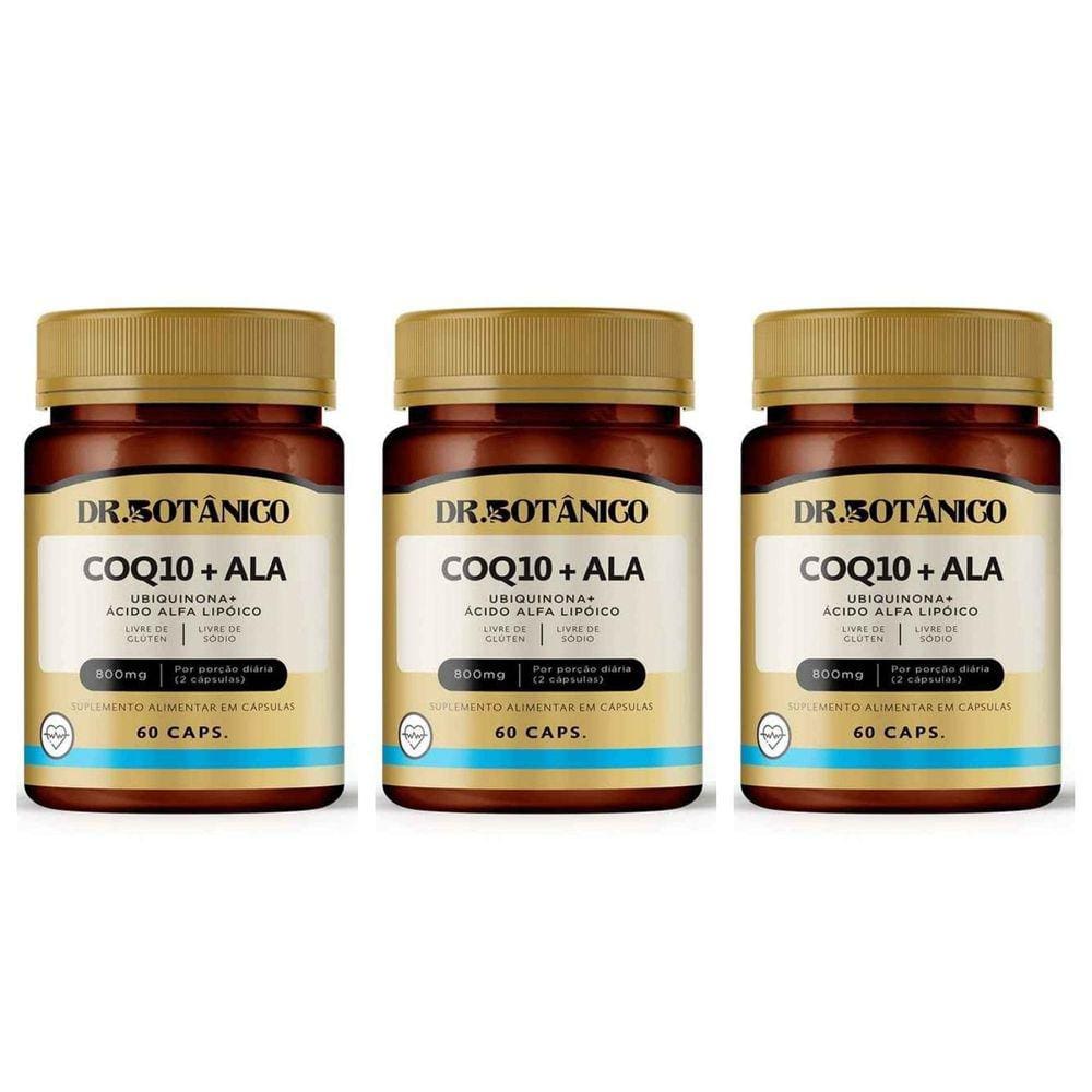 Kit 3 Un - Coenzima Q10 + Acido Alfa Lipoico - Dr Botanico