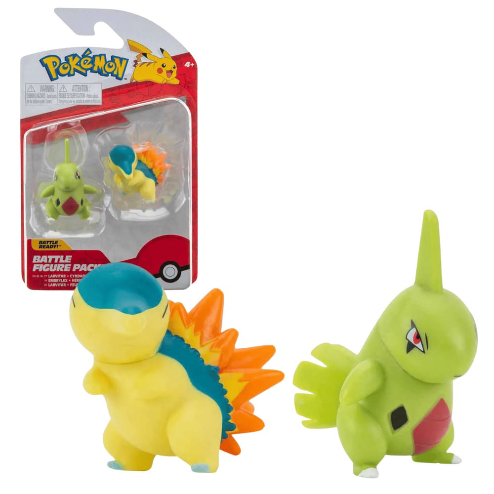 Figura Larvitar e Cyndaquil Pokemon Battle Figure 5cm Sunny