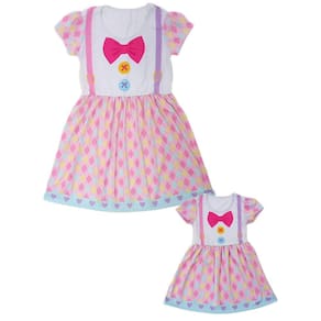 Vestido Tal Mãe Tal Filha Temático Fantasia Palhacinha Kit Adulto e Infantil