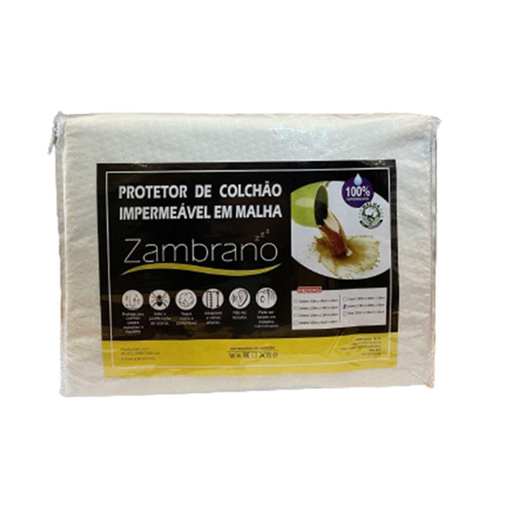 Protetor de Colchão King Size Zambrano Impermeável em Malha - 193x203