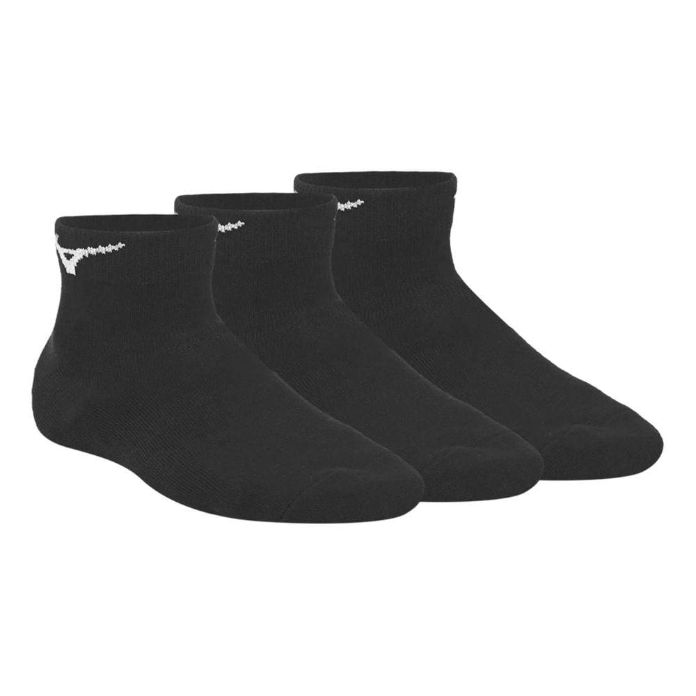 Kit 3 Pares Meias Cano Baixo Unissex Mizuno Training Preta 39/43