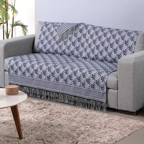 Xale Para Sofá Com Franja Luxor 1 Peça 2,10m x 1,35m 60% Algodão / 40% Poliéster Tecido Jacquard