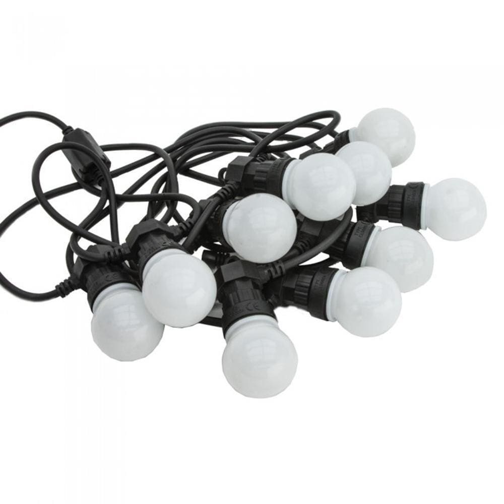 Festão Cordão Luzes 10 Lâmpadas Led Emborrachado Varal 10M