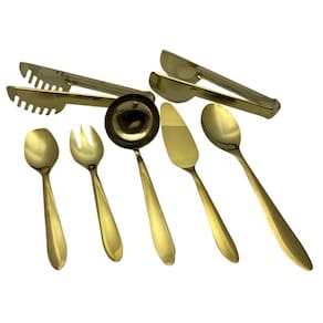 Conjunto De Utensílios Dourado 7 Peças Fineza