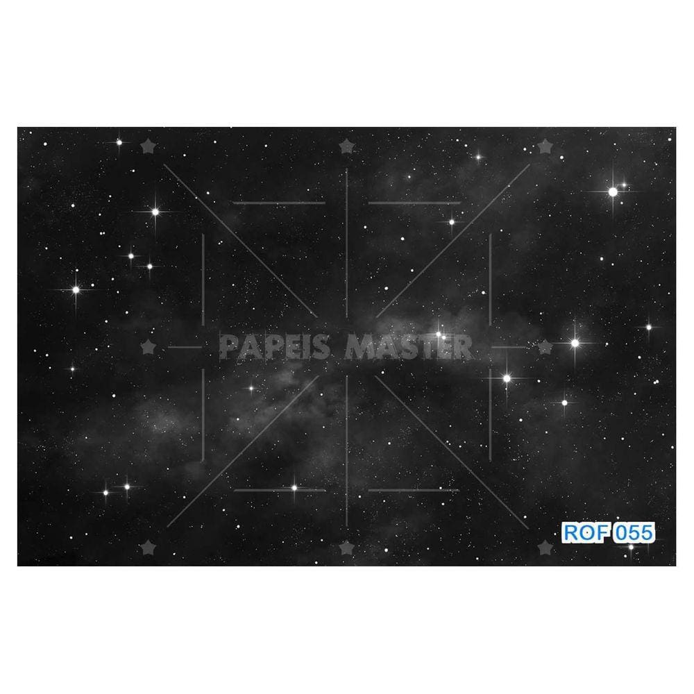 Papel De Teto Céu Espaço Estrelas Galáxias 3,5M Rof55