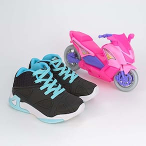 Tênis Infantil Cano Alto Kidy Play Motinha Preto e Verde