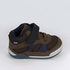 Tênis Cano Alto Bebê Kidy Colors Casual Marrom e Marinho