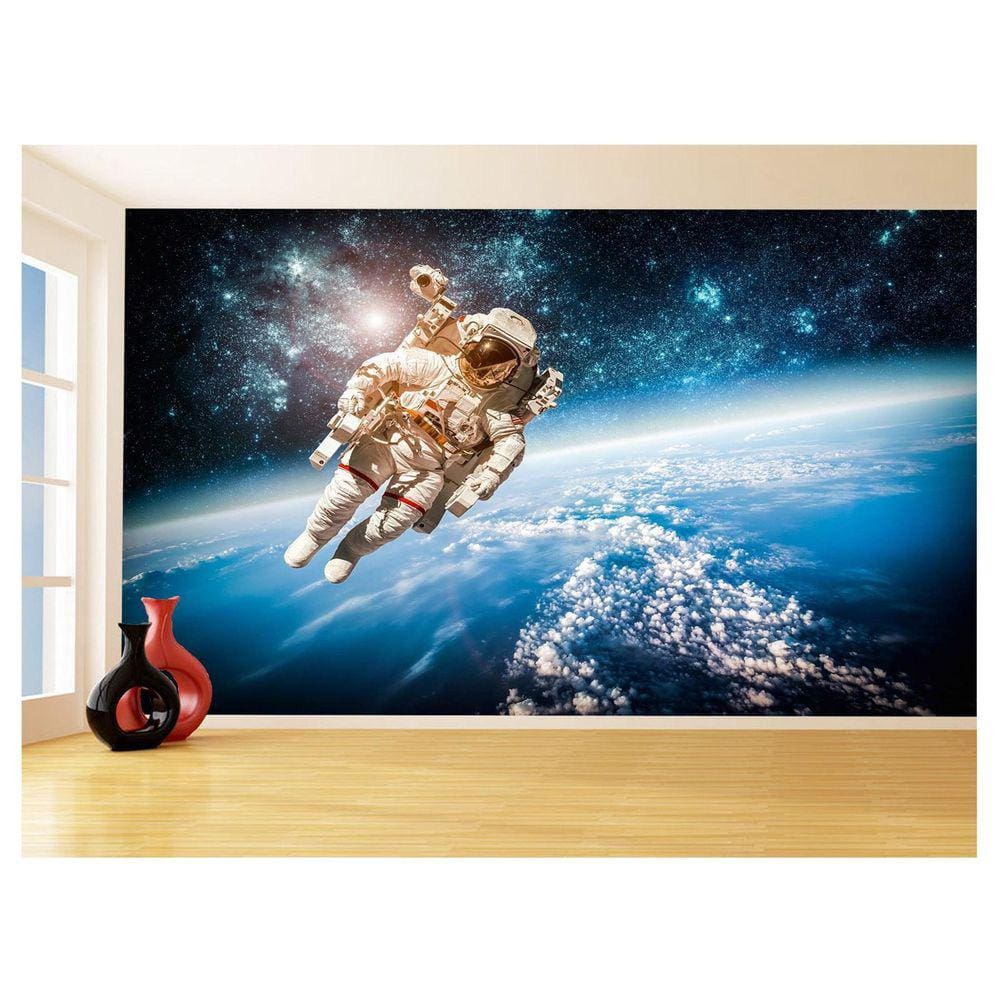 Papel De Parede 3D Espaço Estrelas Astronauta 3,5M Nsp89