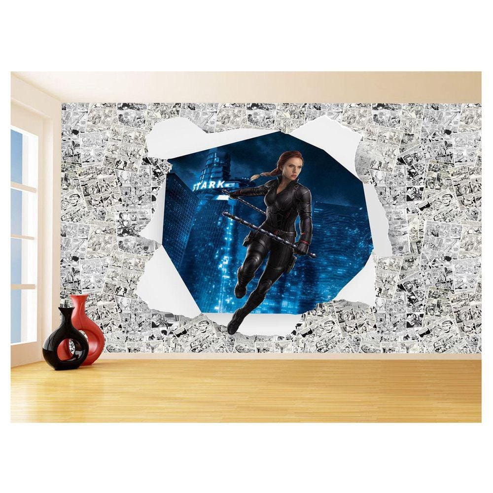 Papel De Parede 3D Heróis Página Quadrinhos Hq 3,5M Nhma213