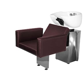 Lavatório Salão de Beleza Evidence Lisa Base Inox Vinho