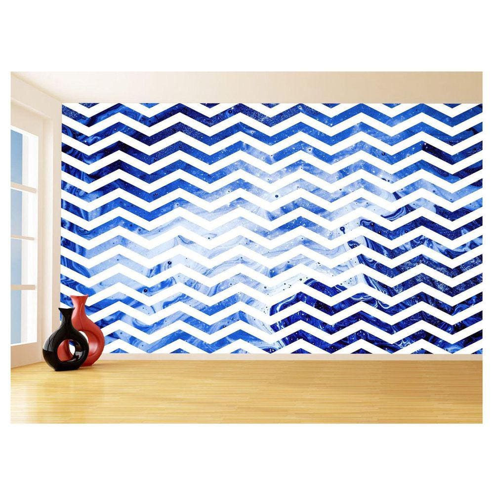 Papel De Parede 3D Sala Chevron Zig Zag Listras 3,5M Zig101