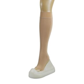 Meia Varimed 3/4 Suave Compressão 18-21mmHg Bege Sem Ponteira
