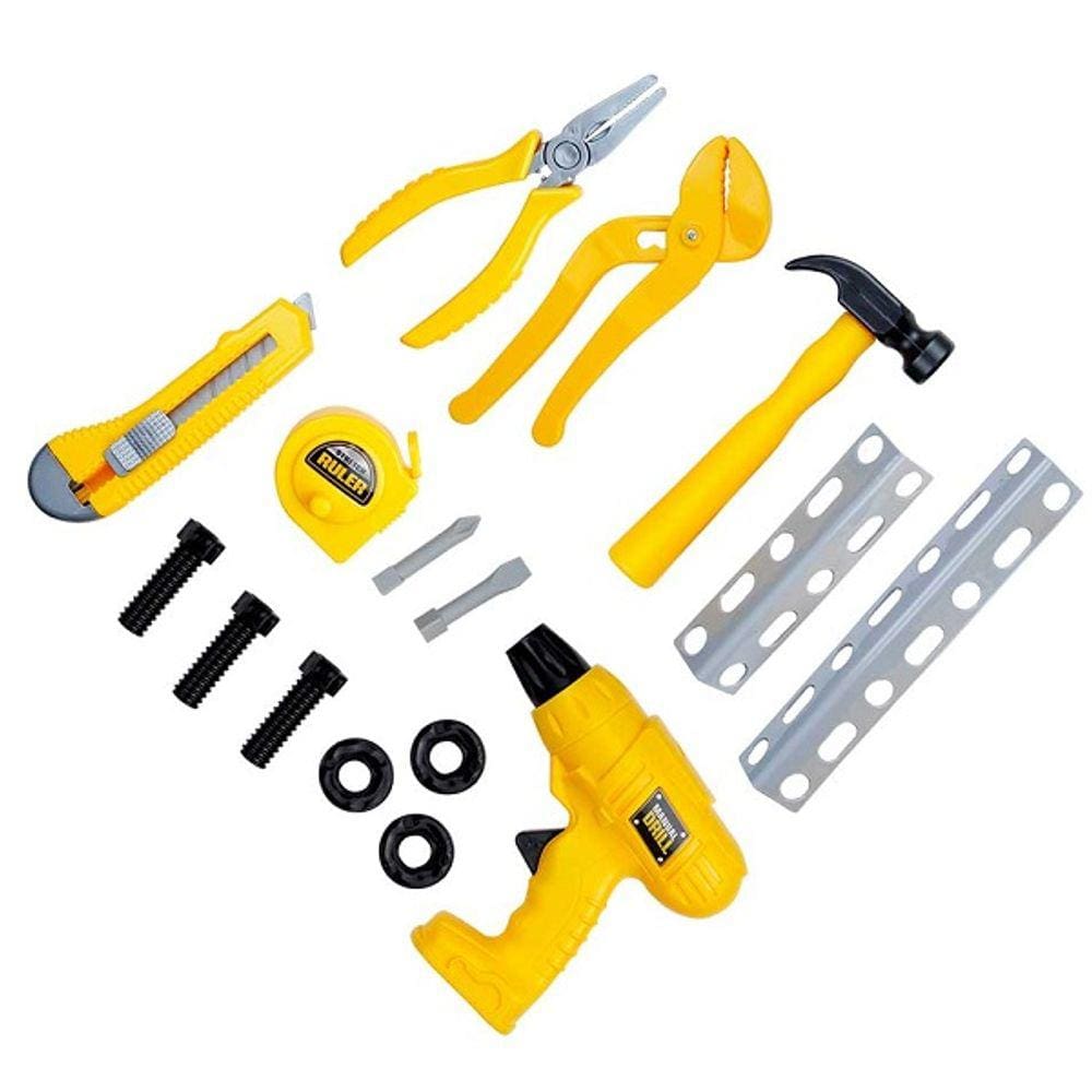 Kit Ferramentas DIY Tool com Parafusadeira DM TOYS DMT6615 B