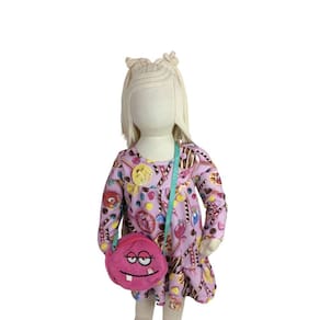 Vestido infantil festa casual Mon Sucre rosa Tam1