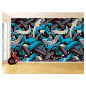 Papel De Parede Arte Graffiti Mural Setas Cor 3,5M Tra141