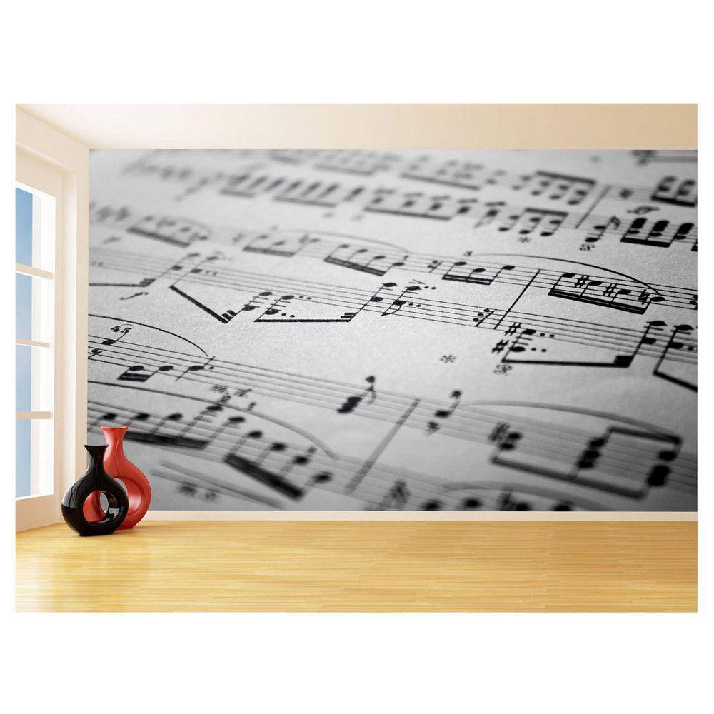 Papel De Parede Musica Partituras Nota Musical 3,5M Mus84