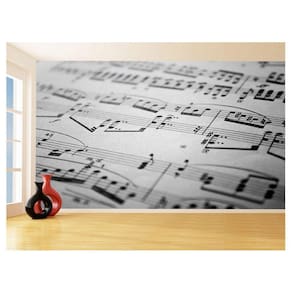 Papel De Parede Musica Partituras Nota Musical 3,5M Mus84