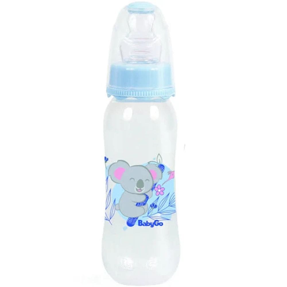 Mamadeira Orto Sil Coala Azul 240ml - Baby Go