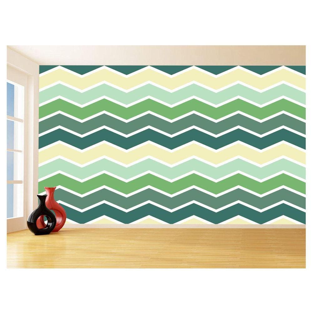 Papel De Parede 3D Sala Chevron Zig Zag Listras 3,5M Zig79