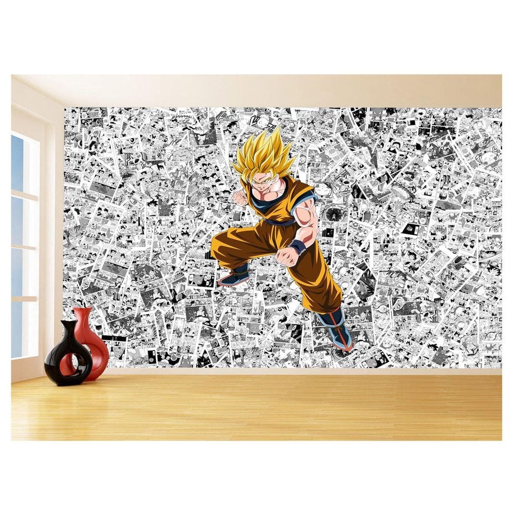 Papel De Parede Dragon Ball Goku Página Manga 3,5M Dbz568