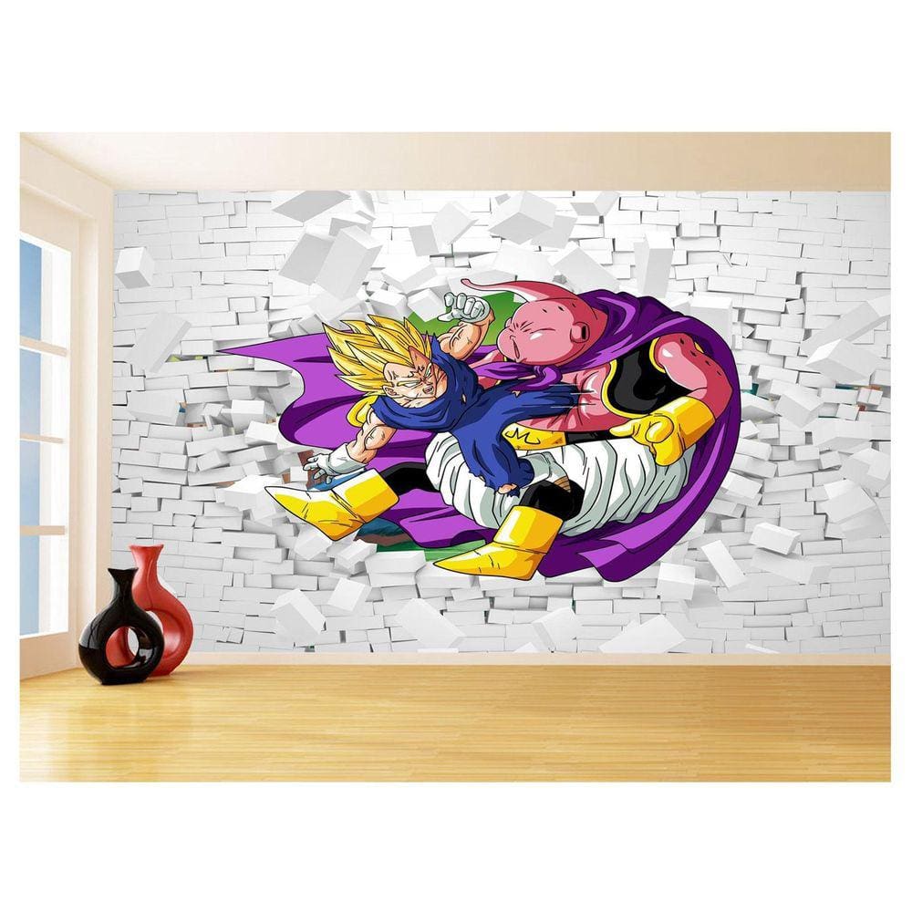 Papel De Parede 3D Dragon Ball Goku Vegeta Anime 3,5M Dbz80