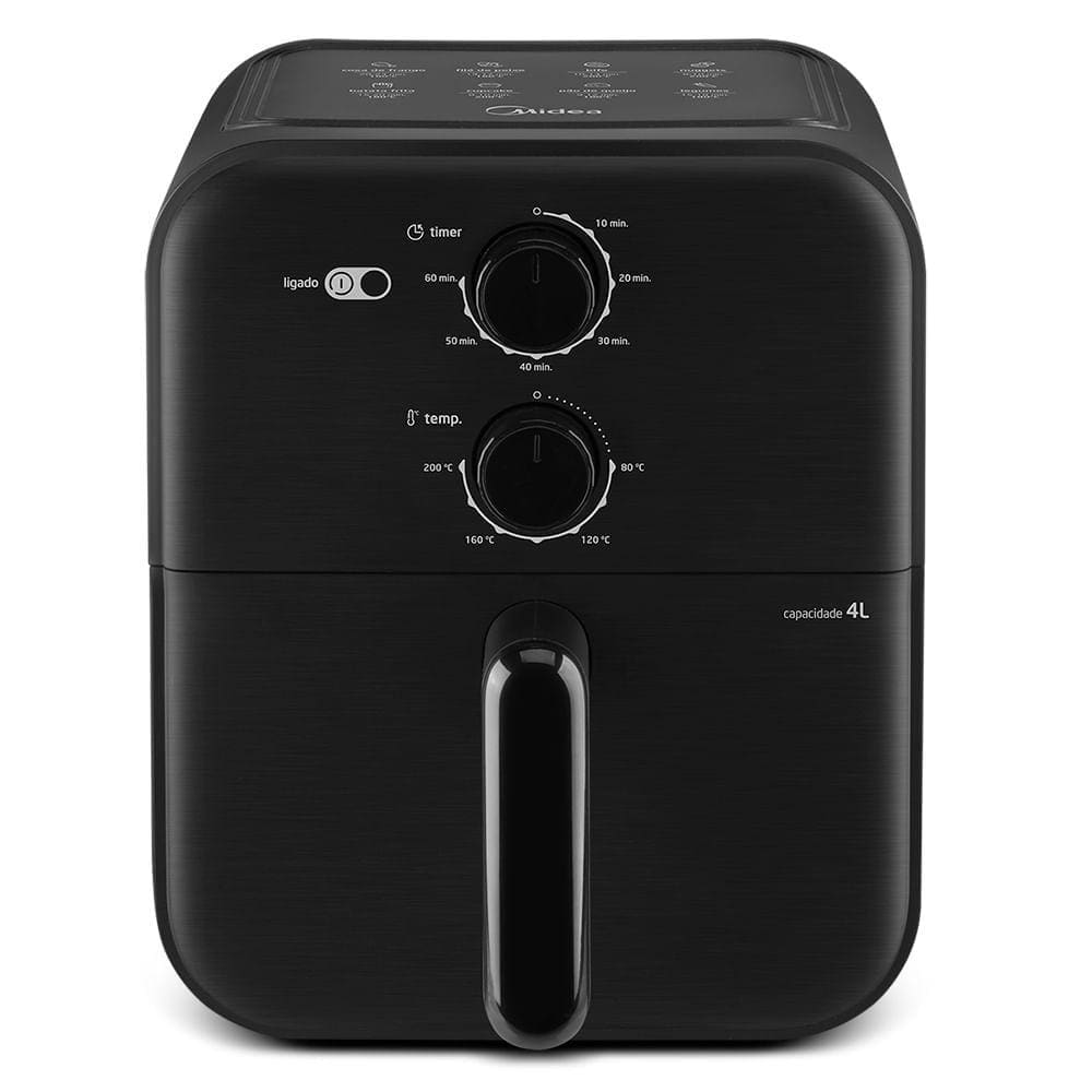 Fritadeira Airfryer 4L BlackStone Preta Midea