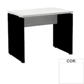 Mesa de Escritório Pé Painel PE25 em MDP 90 x 60 cm Branca com Base Branca