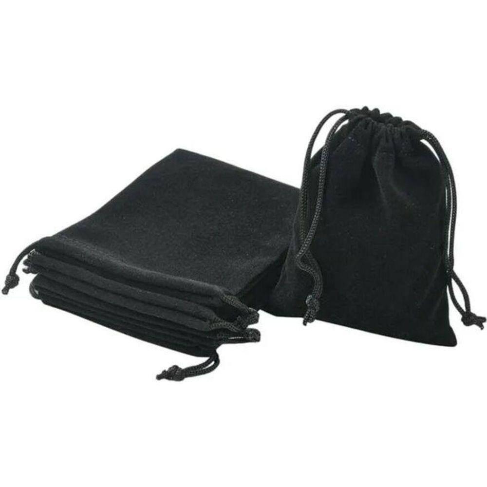 Saquinho De Veludo Preto 12X10 Cm - 50 Peças