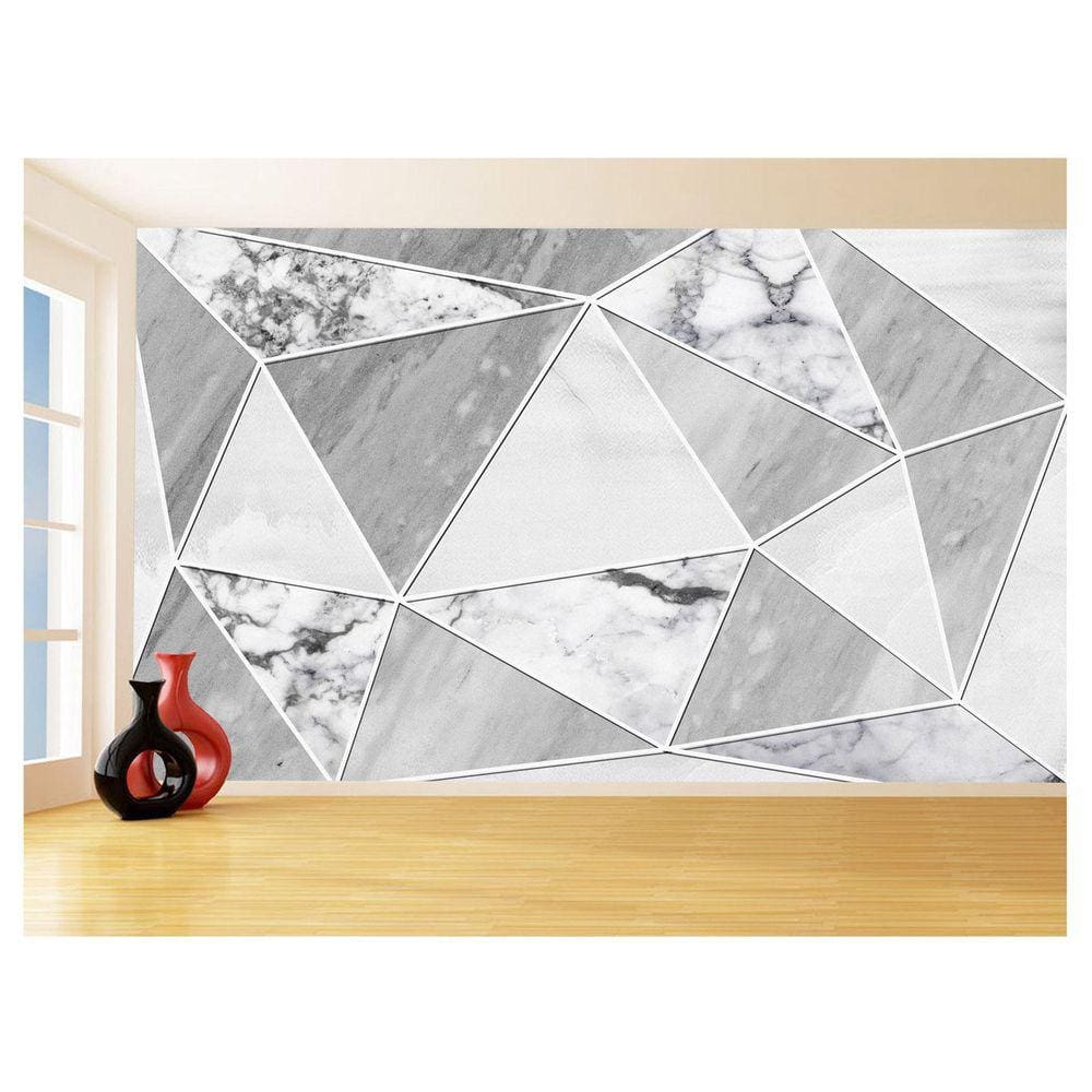 Papel De Parede Geométrico Triângulos Abstrato 3,5M Gmt60