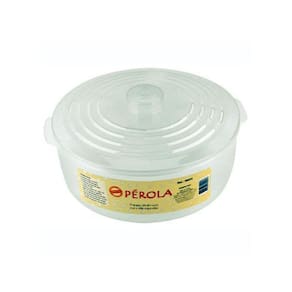 Pote Panela De Microondas Plastico Redonda Perola 2L 10X20