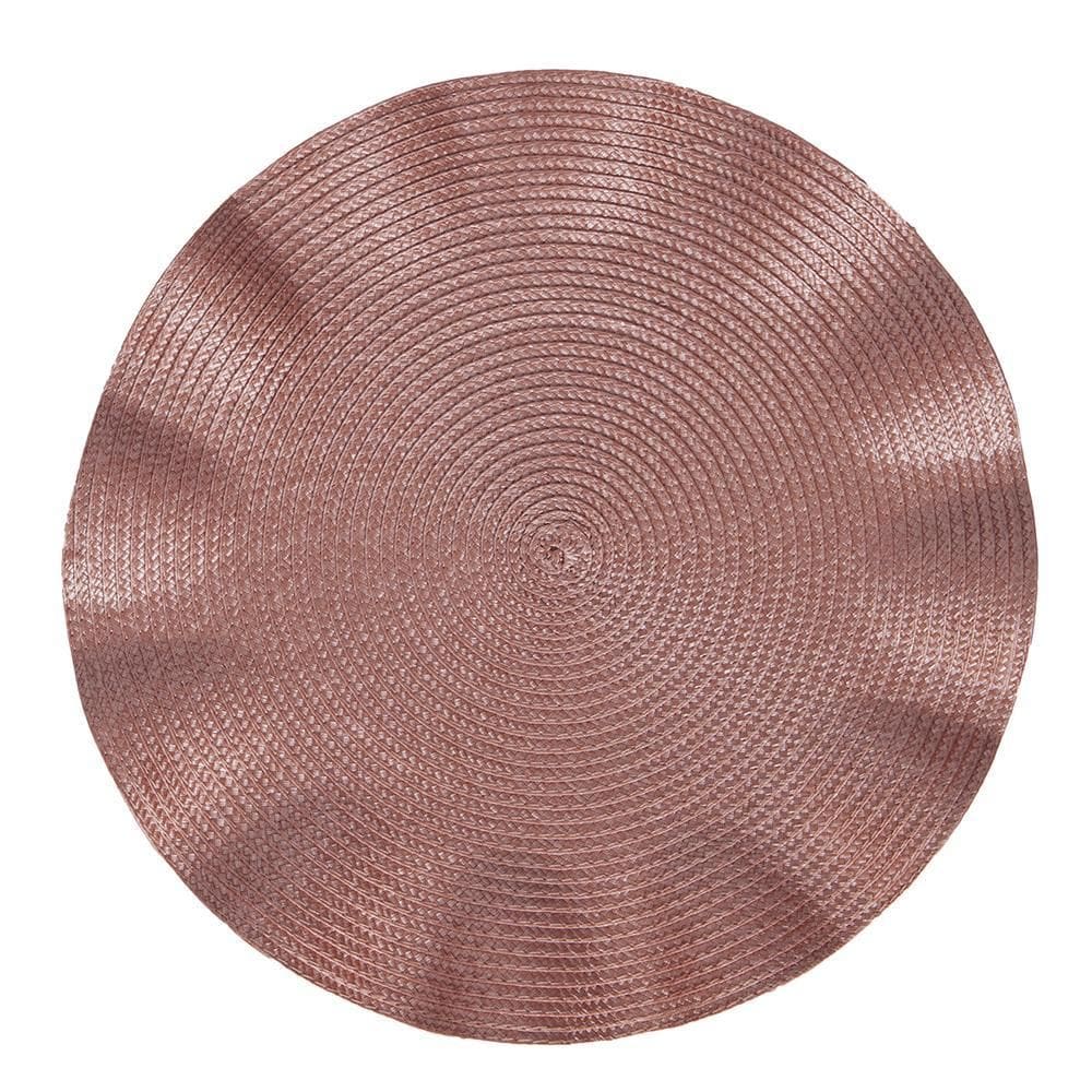 Lugar Americano Redondo Waves Jolitex Rosa Queimado 38Cm