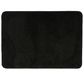 Tapete de Banheiro Poliester Base Antiderrapante Vizapi Madam 50x70cm Preto