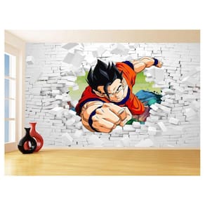 Papel De Parede 3D Dragon Ball Goku Vegeta Anime 3,5M Dbz51