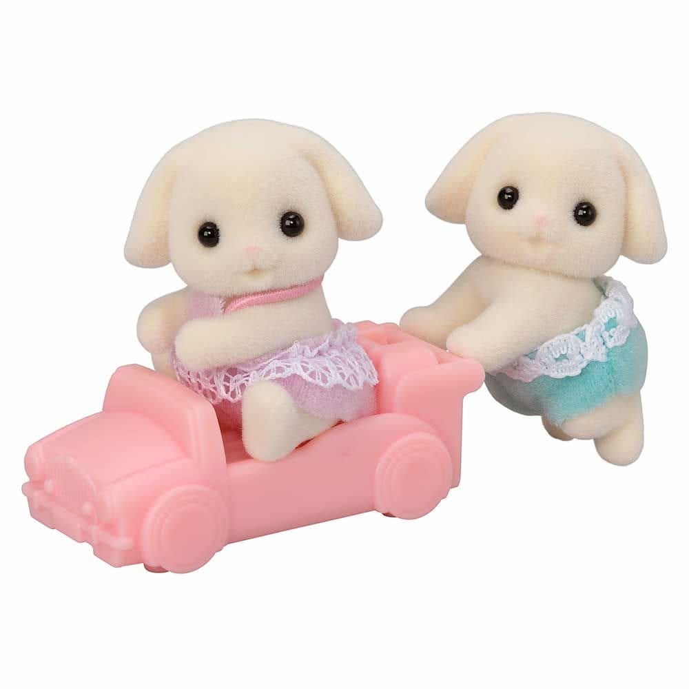 Figuras - Sylvanian Families - Gêmeos Coelho Floral - Epoch Magia