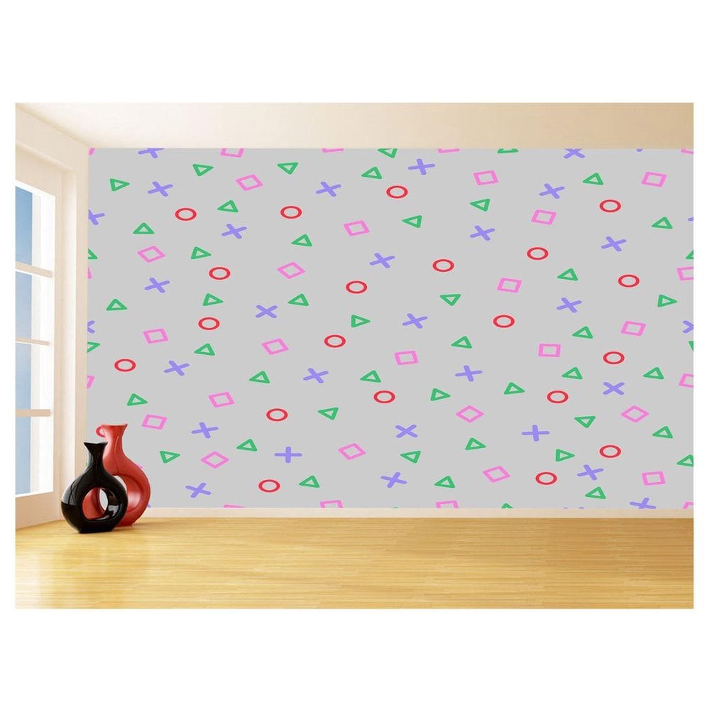 Papel De Parede 3D Infantil Controles Botões Ps 3,5M Azs320