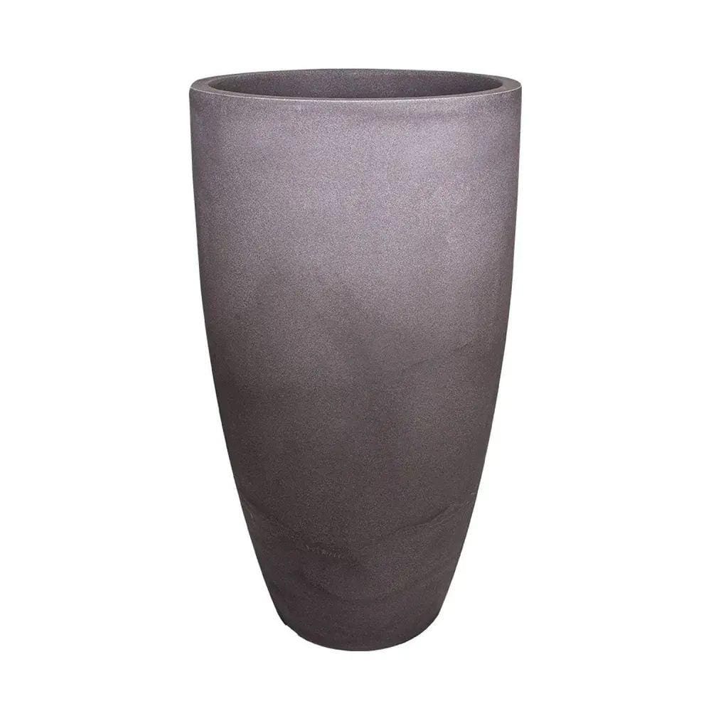 Vaso Decorativo Cônico Slim Liso 45cm Preto Ardosia