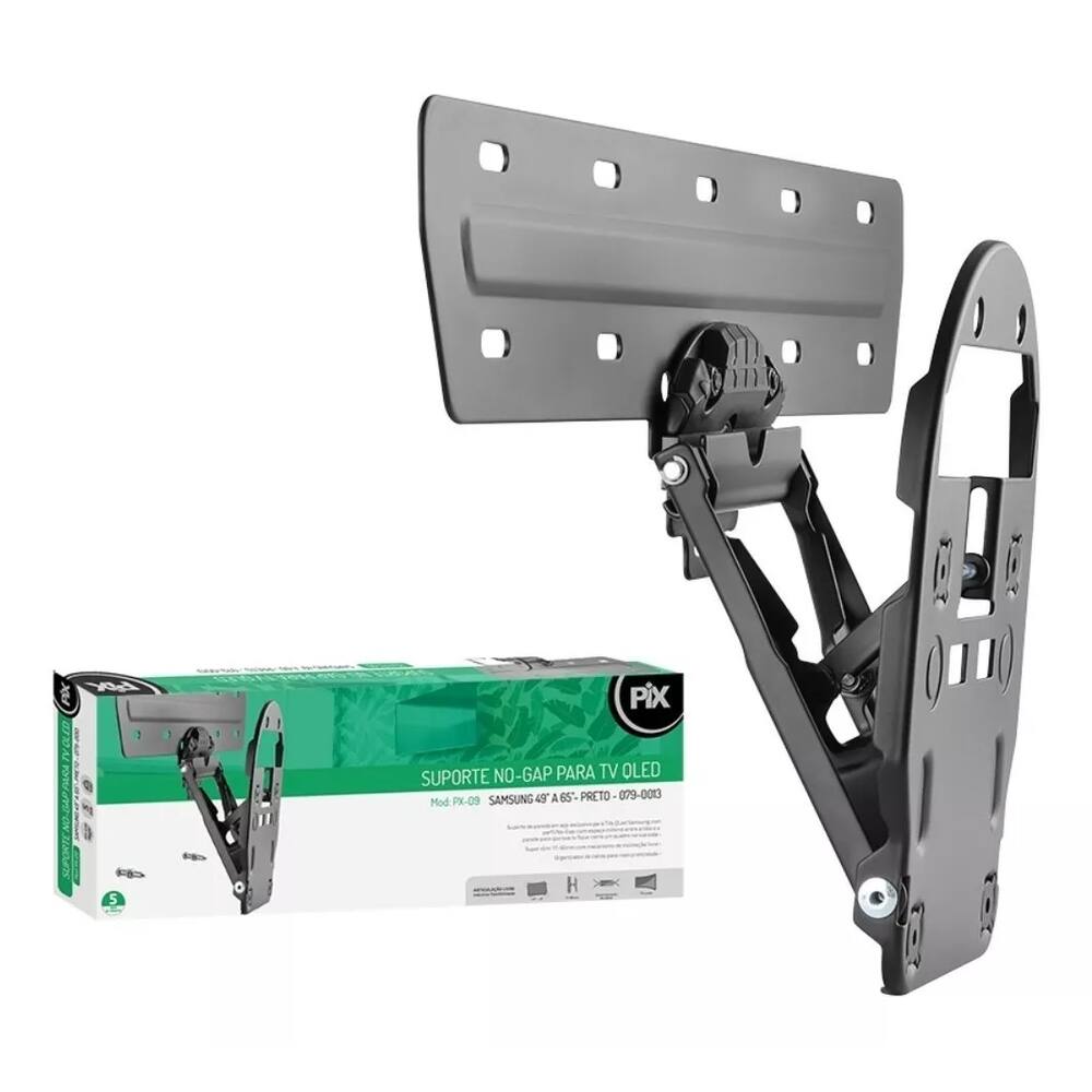 SUPORTE TV QLED MICRO-GAP 49" A 65 PRETO 50KG PX-09